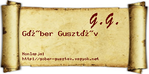 Góber Gusztáv névjegykártya